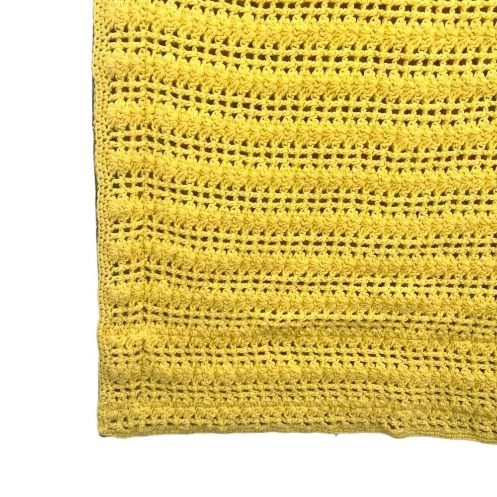 Handmade Multicolored Butterfly Pattern Quilted Afghan Throw Baby Blanket